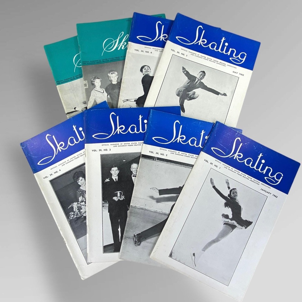 1962 Skating Magazine Lot A - COMPLETE Set 8 Issues Donald Jackson Barbara Roles